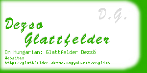 dezso glattfelder business card